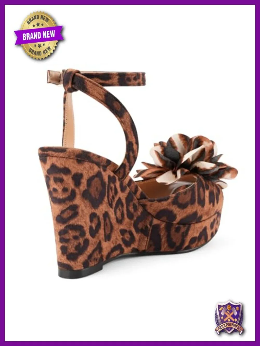 Platform Wedge Sandals Peep Toe Criss-Cross Ankle Strap Faux Leather Wedge